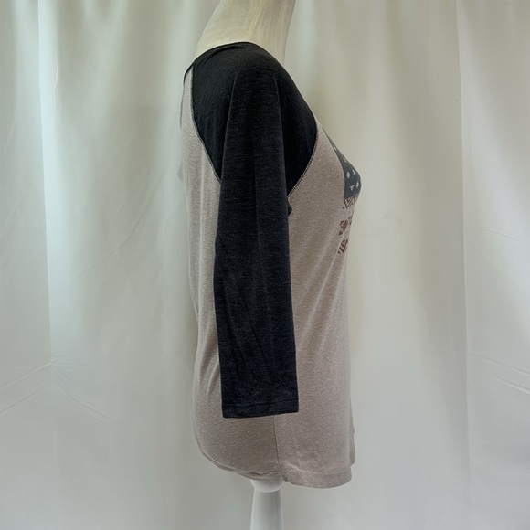 Billabong American Flag Baseball T-Shirt Size Medium - Picture 2 of 9